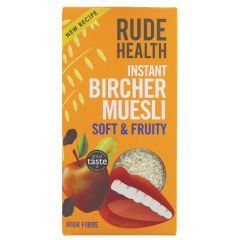 Rude Health Foods Bircher Muesli - Soft & Fruity - 6 x 375g (MX143)