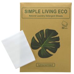 Simple Living Eco Laundry Detergent Sheet NonBio - 10 x 32 sht (HJ280)