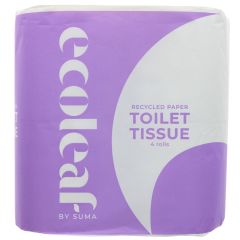 Ecoleaf By Suma Toilet Tissue - 4 Pack - 10 x 4 rolls (NF209)
