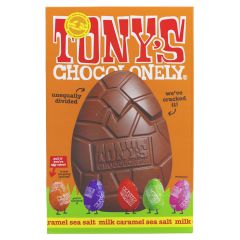 Tony's Chocolonely Caramel Sea Salt Easter Eggs - 6 x 242g (WS105)