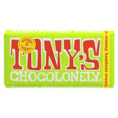 Tony's Chocolonely Milk Creamy Hazelnut Crunch - 15 x 180g (ZX996)