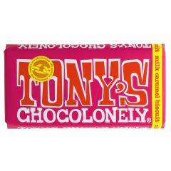Tony's Chocolonely Milk Caramel Biscuit - 15 x 180g (ZX994)