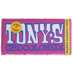 Tony's Chocolonely White Chocolate & Raspberry - 15 x 180g (ZX724)