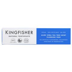 Kingfisher Toothpaste Aloe, TeaTree, Mint - 12 x 100ml (DY668)