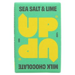 Up-up Milk Choc Sea Salt & Lime Bar - 15 x 130g (KB856)