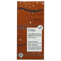Vivani Organic Chocolate 62% Dark Caramel Chocolate - 10 x 80g (KB919)