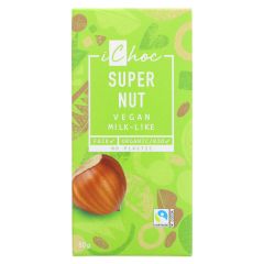 Ichoc Organic Chocolate  Super Nut - 10 x 80g (KB738)
