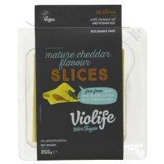 Violife Mature Cheddar Flavour Slices - 12 x 200g (CV779)