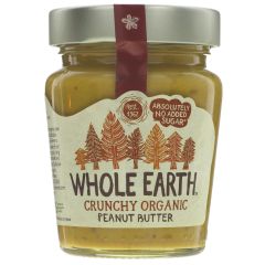 Whole Earth Peanut Butter -crunchy organic - 6 x 227g (GH090)