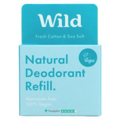 Wild Deodorant Refill Cot. Sea Salt - 8 x 40g (DY142)