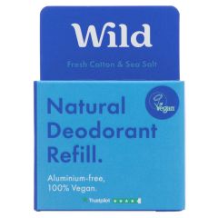 Wild Deodorant Refill Cot. SeaSalt - 8 x 40g (DY064)